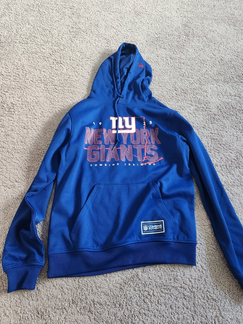 New Era Royal Blue New York Giants Combine Hoodie
